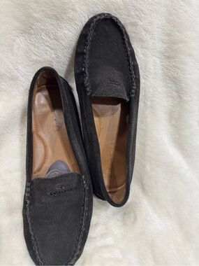 Coach Black Suede Women's Moccasin Loafers